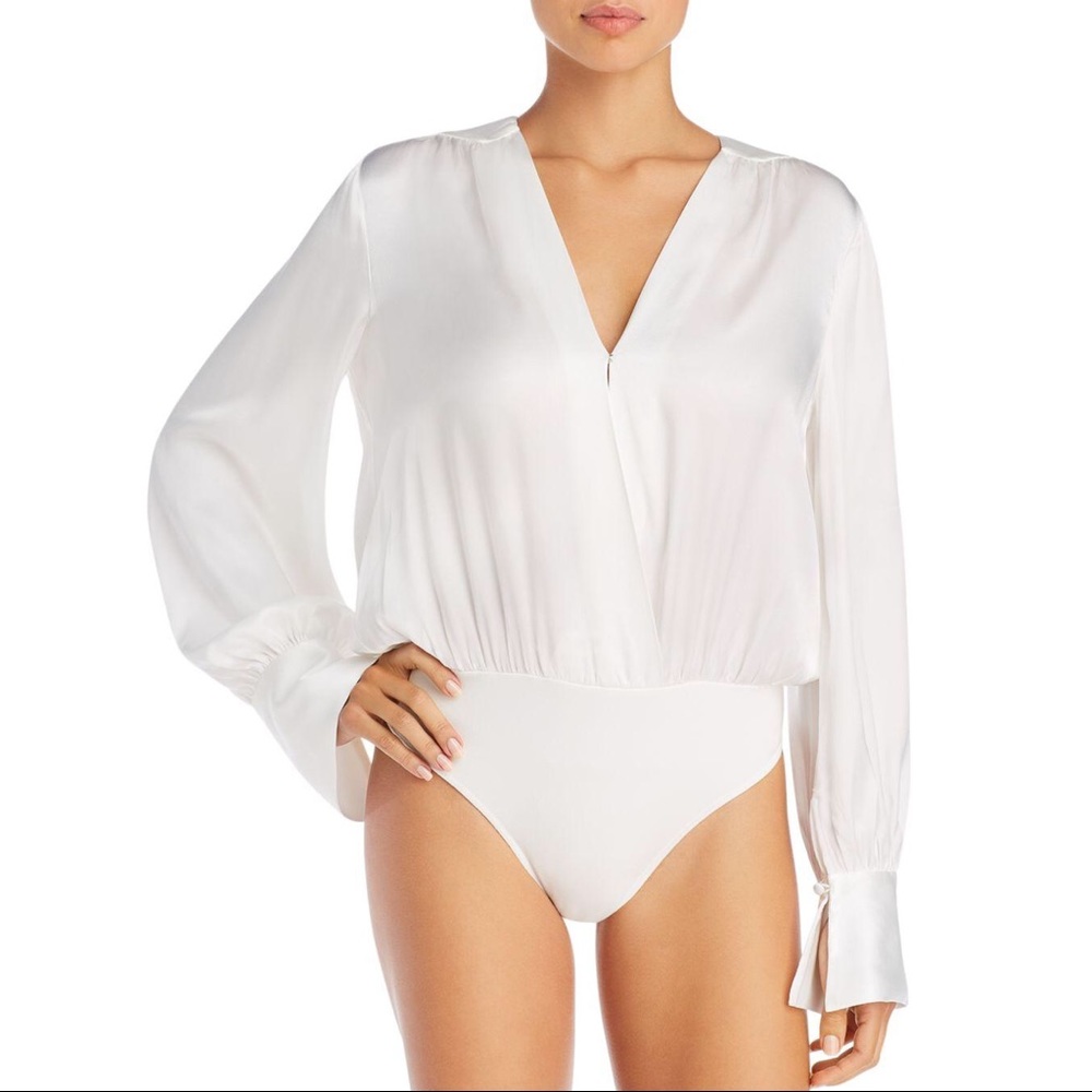 Bardot Cassidy Bodysuit Ivory White Satin 6
